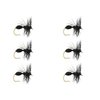 Wild Water Fly Fishing Black Winged Ant Dry Flies, Size 12, Qty. 6 for Trout, Panfish and Other Lake & River Fish