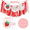 Strawberry First Party Decorations Highchair Banner 1st Crown One Cake Topper Sweet One Birthday Party Supplies