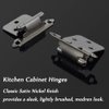 20 Pack(10 pairs) Brushed Satin Nickel Decorative Self Closing Face Mount Kitchen Cabinet Hinges Flush Variable Overlay