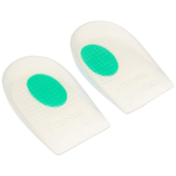Steins 768-1115-0001 Silic Dual Comfort Heel Cushion, Women's (7-1/2 - 9) or Men's (6-1/2 - 7), Green, Women's (7-1/2 - 9) or Men's (6-1/2 - 7)