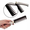 Folding Pocket Comb Stainless Steel Handle Folding Comb Portable Hair Comb Folding Comb for Hair Styling Design for Beauty Salon and Home Use