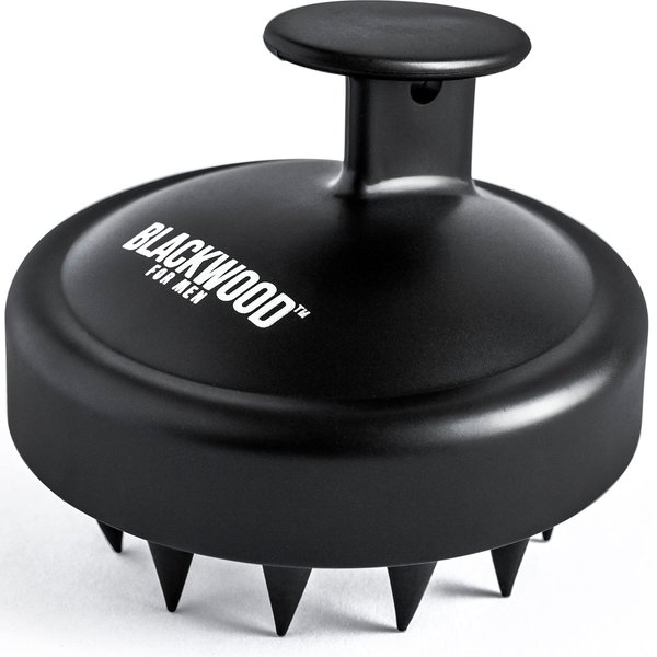 Blackwood For Men Scalp Massager - Healthy Hair Growth Stimulator Brush for Cleansing & Relaxing While Showering - Reduce Dandruff Flakes & Inflammation - Wet & Dry Hair Brush with Wide Tooth Comb