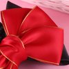 Minkissy 2Pcs Bowknot Hair Snoods Hair Bun Cover Hair Clip Net Snood Hairnet Tuck Net Occupational Hair Fixator for Dancing Class Work Daily (Red)