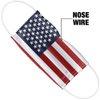 Popfunk American Flag 1-Ply Reusable Face Mask Covering with Adjustable Nose Wire, Unisex