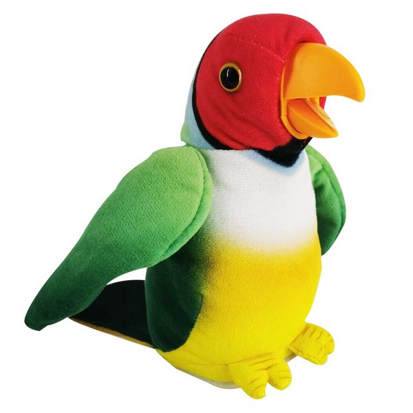WEofferwhatYOUwant Talking Plush Parrot Toy. Voice Activated to Repeat Exactly What You Say. Interactive Green Stuffed Bird with Moving Plastic Beak. Fun Entertainment for All.