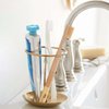 GoWoo 100% Natural Bamboo Toothbrush Soft - Organic Eco Friendly Toothbrushes with Soft Nylon Bristles, BPA-Free, Biodegradable, Dental Care Set (Pack of 4, Adult, Beige)