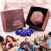 Huge D20 Bath Bombs with Full Surprise Set of Polyhedral Dice Inside, D&D Inspired Dragon Blood Bath Bomb 11oz with Gift Box - Perfect for Dungeon Master, Player and Tabletop RPG Nerd