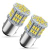 Melphan-Auto 1157 Led Brake Light Bulb, 12V-24V 1157 7528 2357 2057 BAY15D LED Replacement Light Bulb for Brake Tail Light for Car RV Trailer Boat, 54SMD 3014 Chipset White light, 2PCS