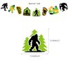 Bigfoot Birthday Party Supplies Set Bigfoot Banner Balloons Cake Topper, Flag Pulling Bigfoot Party Decoration Favors for Kids Man Sports Fan Birthday Party