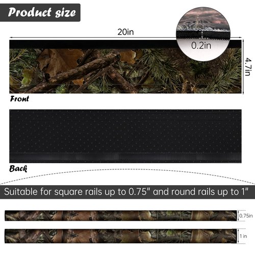 YUNVI 4 PCS Tree Stand Rail Pads,Summit Treestands Shooting Rail Pads,Ladder Tree Stand Shooting Rail Camo Covers for Climbing Tree Stands,Tripod Deer Stand Accessories
