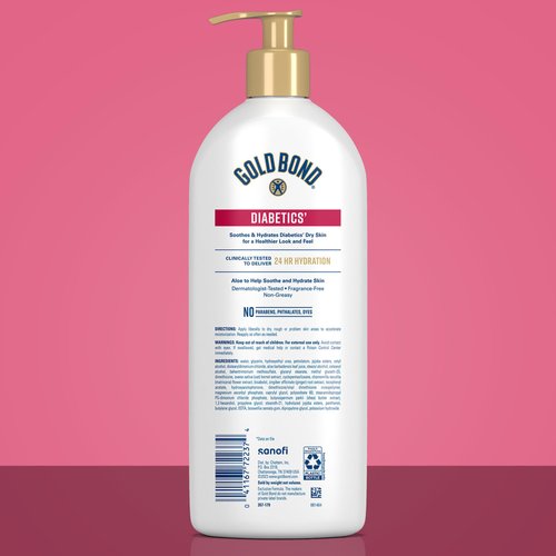 Gold Bond Diabetics' Dry Skin Relief Body Lotion With Vitamin E & Aloe To Soothe & Moisturize Dry, Flaky & Rough Skin, Value Size, 21 oz.