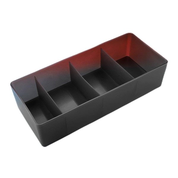 Salmue 4 Grids Cosmetic Storage, Professional Makeup Tools Organizer Box False Eyelash Extension Tools Pallet Holders for Eyelash Cosmetics Tools Box Case(Black)