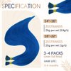 RUNATURE I Tips Hair Extensions Blue I Tip Human Hair Extensions 22 Inch Pre Bonded Blue Hair Extensions for Highlight Cold Fusion Beaded I Tip Extensions Real Hair 25g 25strands