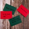 120 Pack Mini Envelopes Christmas Red and Green Envelopes Self-Adhesive Kraft Paper Tiny Pockets for Holiday Small Gift Cards Invitations Business Notes(4.13"×2.76") (Green and Red)
