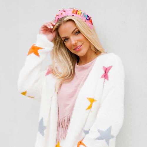 Birthday Headband for Women Beaded It’s My Birthday Headband Happy Birthday Crown Jeweled Rhinestone Crystal Pink Knotted Headband Birthday Hair Accessories Party Favors Gifts (It's My Birthday 1)