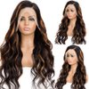 Afribye 30 Inch 13x6 Highlight Lace Front Wig Human Hair Body Wave 200 Density HD Lace Front Wigs Human Hair Pre Plucked FB/30 Ombre Glueless Wigs 13x6 Lace Frontal Balayage Wigs Human Hair for Women