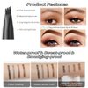 2PCS 2024 New Waterproof Microblading Eyebrow Pen, 3D Microblading Eyebrow Pencil, 4-Tip Microblading Eyebrow Pen, Long-lasting Natural Makeup Fine Stroke Magic Eyebrow Pencil