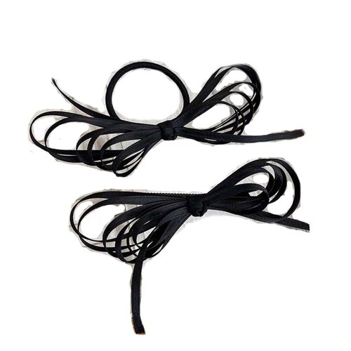 Leadigol Bow Hairpin Sweet Retro Female Hair Accessories Hair Clip Hair Tie Cloth Bangs Clip Girl Hair Rope