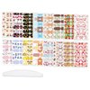 WOKOTO 16 Sheets Flowers Nail Stickers Full Nail Wraps for Women Maple Leaf Nail Polish Strips for Acrylic Nails Designs with Nail File Nail Polish Decals Self Adhesive Full Nail Stickers for Girls