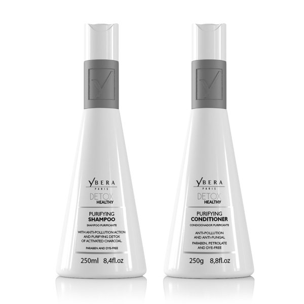 Ybera Professional Detox Healthy DUO | Refreshing Care for Oily | Prevent Hair Loss | Stimulate Growth & Improve Damaged Hair | Shampoo 8.4 Oz & Conditioner 8.8 Oz