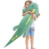 Meow Wang 39.3" Dinosaur Big Pillow Plush Dino Toy,Cute Weighted Dinosaur Stuffed Animals Doll,Soft Giant Dinosaur Plushies,Gifts for Girls Kids Boys Birthday,Valentine,Easter
