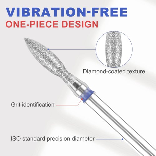 MEKK 10pcs Nail Drill Bits Set, 3/32 Inch Professional Diamond Cuticle Electric Nail File Kit, Durable Metal Carbide Grinding Heads for Acrylic Gel Nail Art, Manicure Pedicure Home Salon Tools