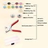 GTAAOY 100 Sets Metal Snaps Buttons with Fastener Pliers Press Tool Kit Perfect for DIY Crafts Clothes Hats and Sewing, Snap Button Fasteners Kit for Clothing Sewing (9.5mm / 400 PCS)
