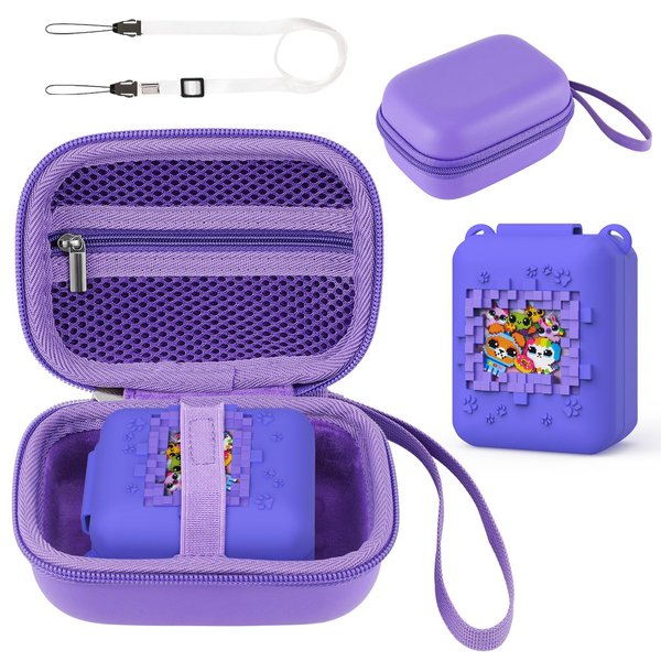 MoKo Carrying Case for Bitzee Disney/Bitzee Magicals/Bitzee Digital Pet Interactive Virtual Toy with Silicone Cover Case, Storage Holder Cover Bag for for Electronic Gadgets Toys for Kids(Case Only)