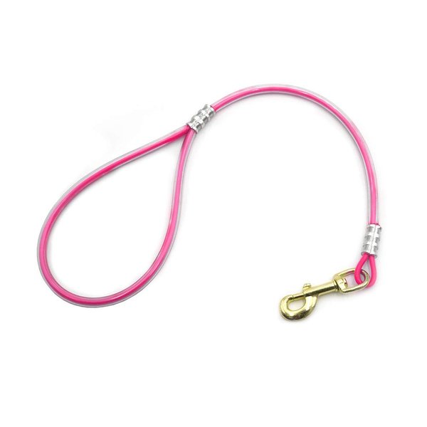2ft Cable Bully Training Dog Lead Leash (Pink)