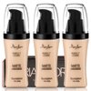 3 Pack MARIA AYORA Liquid Foundation Makeup,Matte Face Makeup Foundation,Moisturizing,Lightweight,1.4fl oz 1 Bottle (03 Porcelain)