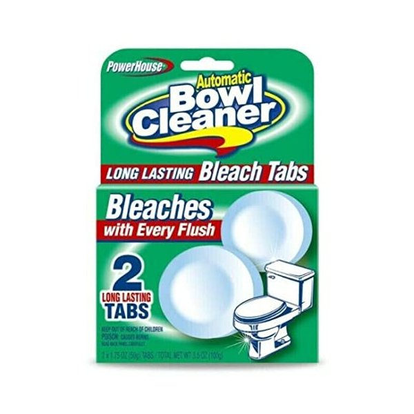 Automatic Toilet Bowl Cleaning Tablets, Bleach, 2-Pk.