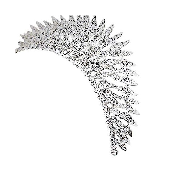 The Crafty Owl Stunning Tiaras with Rhinestones for Wedding/Sweet Sixteen/Flower Girl/Quinceanera/First Communion Crown Headdress-Various Designs (Rhinestone Spike)
