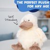 10" Sitting Creamy Duck Stuffed Animal by Wishpets Plush Toys