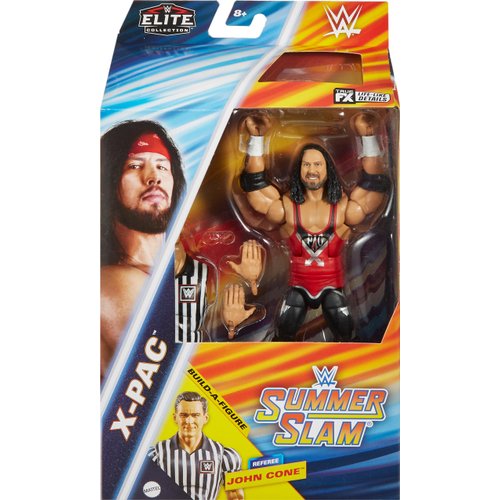Mattel WWE Elite Collection Action Figure, SummerSlam X-Pac Collectible with Accessory & Referee Build-A-Figure Parts