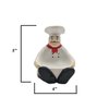 ACK Fat Bistro Chef Ceramic Hand Painted Sponge Holder for Kitchen Sink, Kitchen Décor, Scouring Pad, Scrub Holder