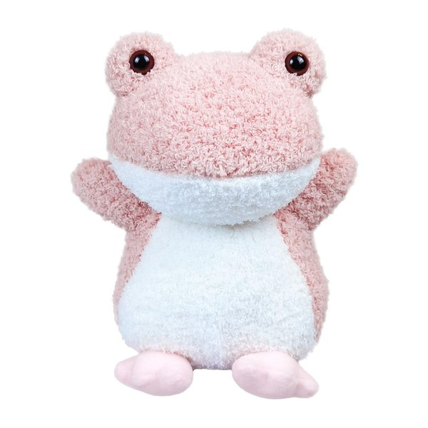 Doindute Pink Plush Frog Stuffed Animal Toy, Soft Cuddly Plushie Hugger Toy for Boys & Girls, Gifts for Kids or Girlfriend, 8.5 Inches