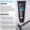 The Man Razor Bumps Serum - Ingrown Hair Treatment for Men - Razor Bump Treatment for Men - Face & Body After Shave & Razor Burn Treatment - Metal Roll On Soothes Skin & Calms Irritation (3.5fl.oz)