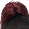 YOLANFAIRY Messy Bun Hair Piece Claw Clip in Hair Buns Hair Piece for Women Straight Short High Ponytail Extension Tousled Updo Faux Hair Bun Scrunchies for Girls (Red)