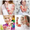 Y 10 Sheet Red Eye Makeup Temporary Tattoo Stickers Women Girls Makeup Festival Carnival Birthday Party Fake Body Tattoos for Girls Beautiful Cosmetics Theme Face Tattoos Body Tattoos
