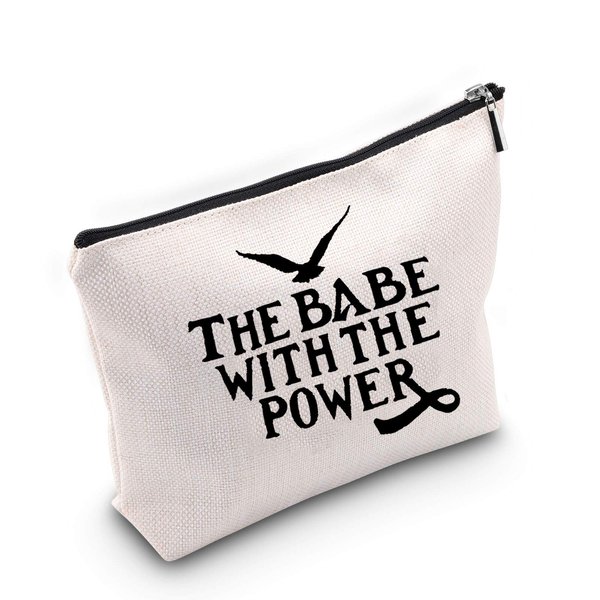 TSOTMO Movie Merchandise Gift THE BABE WITH THE POWER Inspired By Movie Cosmetic Bag For Fans Galentine's Gift Feminist Gift Makeup Bag (THE POWER)