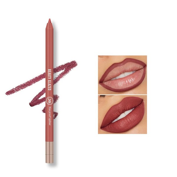 Beauty Searcher Ultra Fine Lip Liner Non-Stick Cup Not Fade Waterproof Velvety Nude Long-lasting Comestic Tool,Assorted Colors High Pigmented Matte Smooth Soft Pencils Natural Lip Makeup Lip Liners