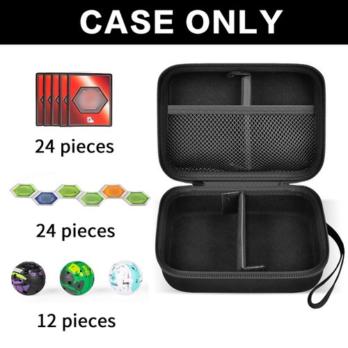 Case Compatible with Bakugan for Baku Gear Pack, Toys Organizer Storage for Bakucores Cards and Ultra Collectible Action Figures, Toy Container Holder for Bakugon Dragonoid Figure (Box Only) Black
