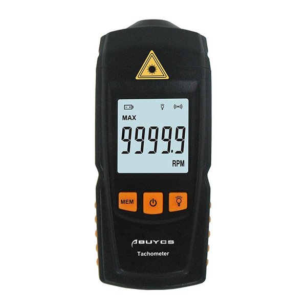 Digital Tachometer RPM Meter, Abuycs Handheld Non-Contact LCD Display Digital Laser Tachometer Tach Test Meter Motor Speed Gauge Tester 0-50℃, 2.5 to 99,999 RPM