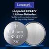 LOOPACELL CR2477 3V Lithium Cell - 3V Long Lasting Coin Cell Battery - Button Battery Cell for Indoor & Outdoor Weather Station, Hygrometer, WiFi Thermometer, Polar FT7 Watch & More