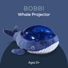 Bobbi The Whale Ceiling Night Light Projector for Babies and Kids, Sleep Soother with Adjustable Volume Lullabies, White Noises, 3 Night Light Intensities