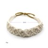 luzen 1Pcs Crochet Headbands Elastic Macrame Boho Headbands Braided Hairband Headpiece Headwrap Headwear Hair Accessories for Women Girls Sport and Fashion, Beige