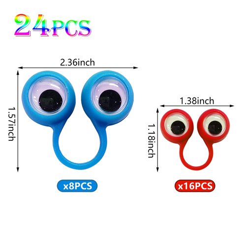 Eye Finger Puppets Googly Eye Finger Puppets Wiggly Eyeball Finger Puppet Rings Eye Finger Toy Party Favor 8 Colors with Two Size