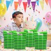 QOUBAI 60 Pcs Football Party Candy Goodie Bags Green Football Field Plastic Gift Party Favors Football Snack Treat Bags Bulk for Kids Boys Game Day Sports Events Birthday Party