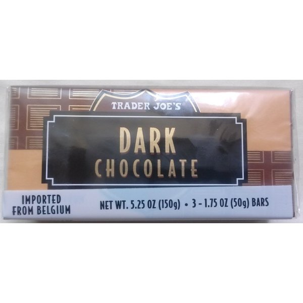 NEW (9) Trader Joes Dark Chocolate Candy Bars NO ARTIFICIAL FLAVORS NO PRESERVATIVES