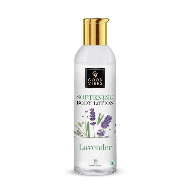Good Vibes Lavender Softening Body Lotion, 200 ml | Moisturizing, Nourishing, Hydrating Lotion For All Skin Types | No Parabens, No Sulphates, No Animal Testing